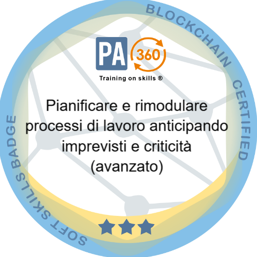 Pianificare e rimodulare processi di lavoro anticipando imprevisti e criticità (avanzato)